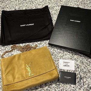 YSL Kate Reversible Suede Handbag